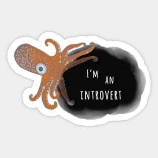 Introvert T-Shirt, Inking Squid Sticker